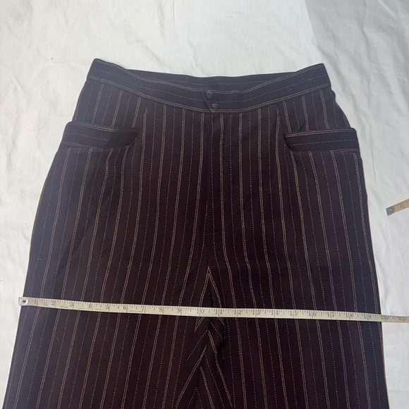 Thierry Mugler Vintage 1980’s Brown Wool Striped Suit Pant Set, size 42 - Picture 15 of 17